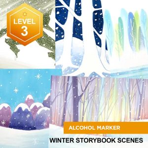 Winter Storybook Scenes (Alcohol marker)