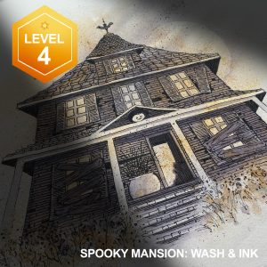 Spooky Mansion: Wash & Ink