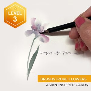 Brushstroke Flowers: Asian-inspired cards